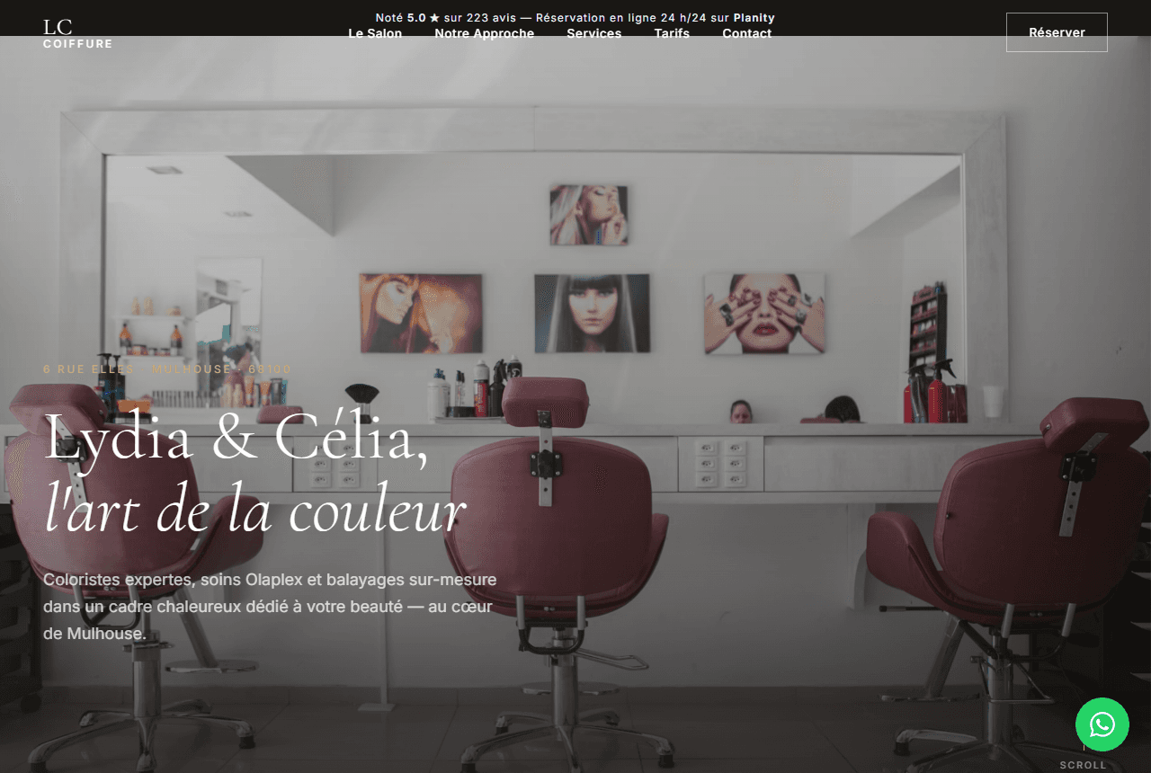 Aperçu du site LC Coiffure