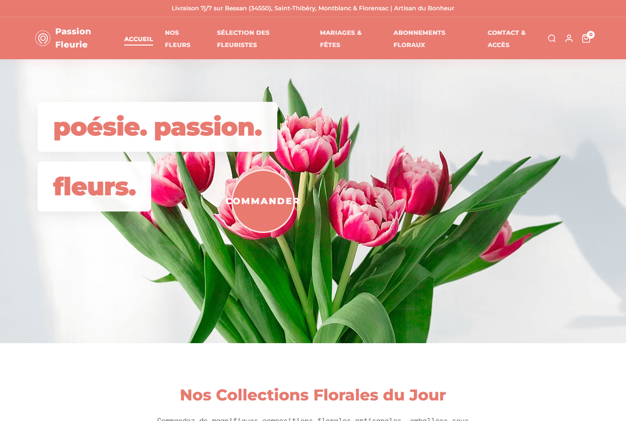 Aperçu du site Passion Fleurie
